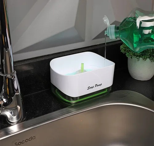 DISPENSADOR DE JABON + ESPONJA